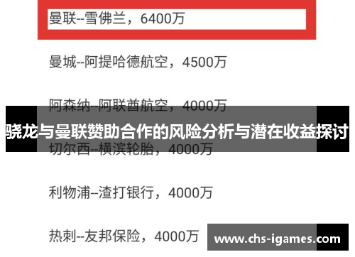 骁龙与曼联赞助合作的风险分析与潜在收益探讨